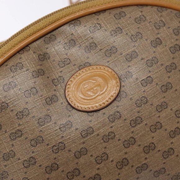 GUCCI Micro GG Supreme Shoulder Bag PVC Beige Gold Auth BA5021 - Picture 13 of 16